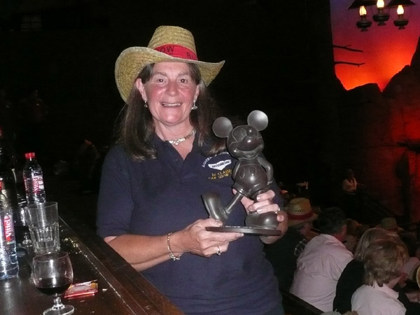 Val with the trophy (best attended group)