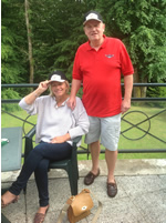 Alsace Trip. 20-27th June 2014 - Steve & Irene  modelling the tour bats!!